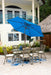 Panama Jack 9 ft crank umbrella, blue canopy, view 3