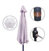 Panama Jack 9 ft crank umbrella, gray canopy, view 2