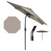 Panama Jack 9 ft crank umbrella, gray canopy, view 3
