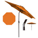 Panama Jack 9 ft crank umbrella, orange canopy, view 3