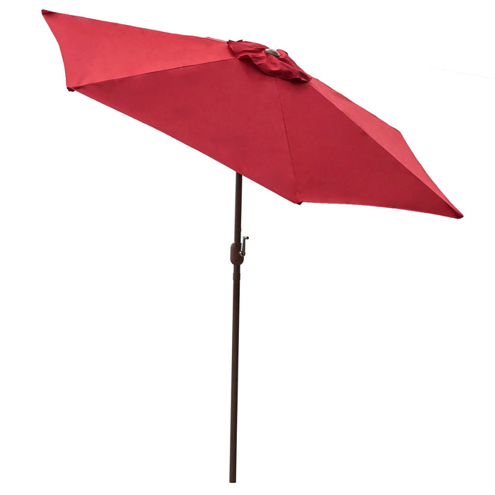 Panama Jack 9 ft crank umbrella, red canopy