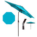 Panama Jack 9 ft crank umbrella, teal canopy, view 3