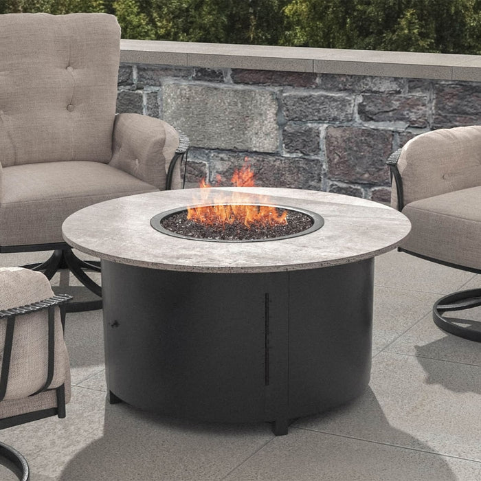 OW Lee Casual Fireside 42" Rd. Chat Height Volante Aluminum Fire Pit