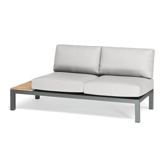 Kettler Elba Aluminum 4-Piece Corner Set With Teak Accents