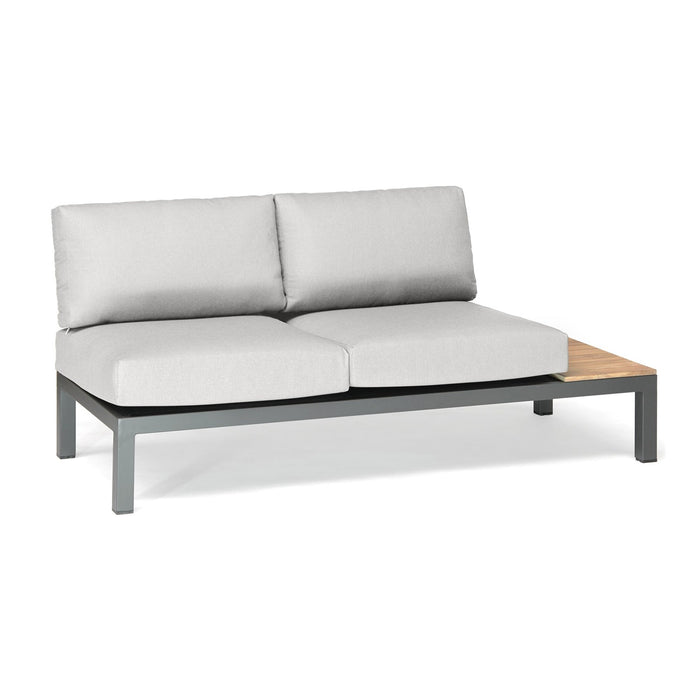 Kettler Elba Aluminum 4-Piece Corner Set With Teak Accents