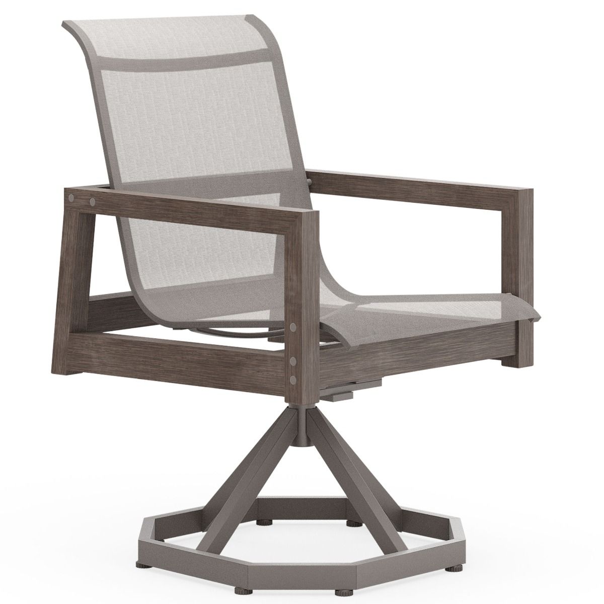 Woodard Sierra Sling Swivel Rocking Dining Chair — Bespoke Patio
