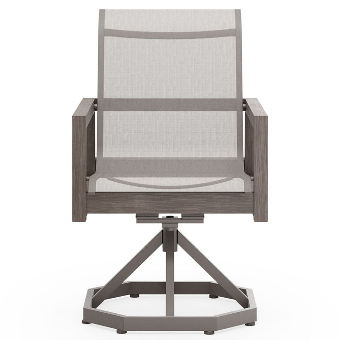 Woodard Sierra Sling Swivel Rocking Dining Chair