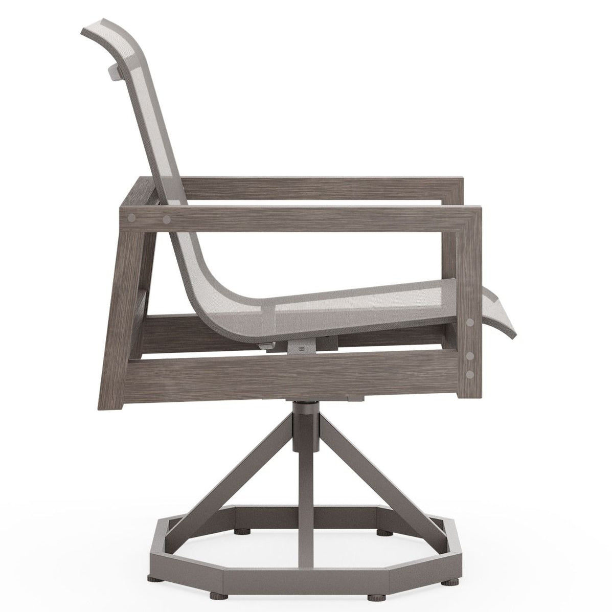 Woodard Sierra Sling Swivel Rocking Dining Chair — Bespoke Patio