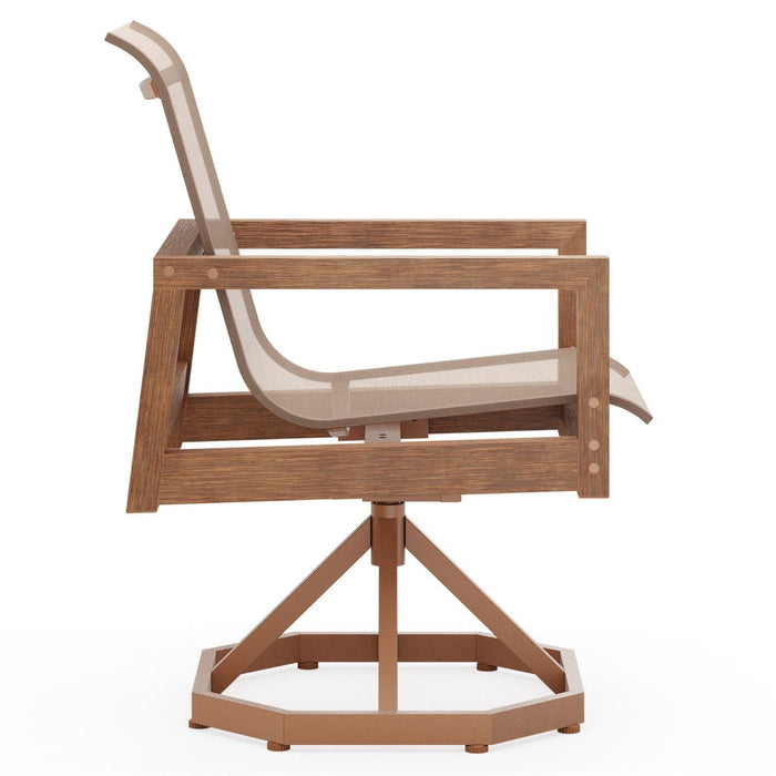 Woodard Sierra Sling Swivel Rocking Dining Chair