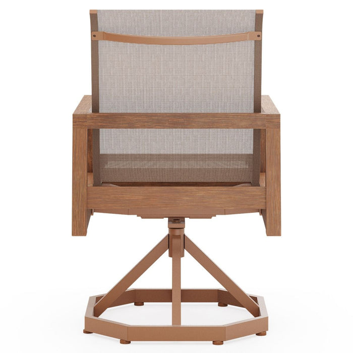 Woodard Sierra Sling Swivel Rocking Dining Chair