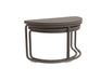 Woodard Mingle Semi-Circle Side Tables, set of 2 nested, Timber