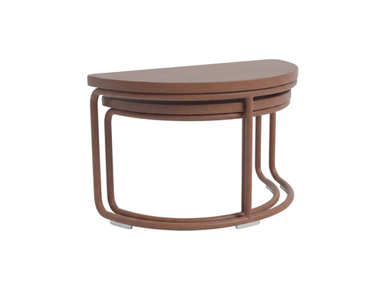 Woodard Mingle Semi-Circle Side Tables, set of 2 nested, Maple