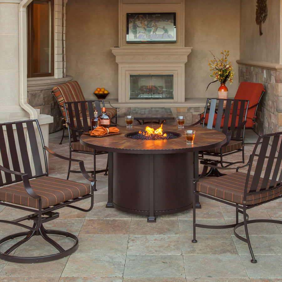 54" round, dining height