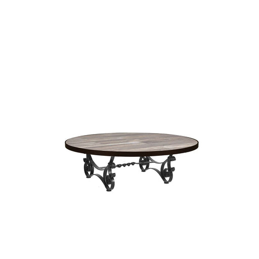 OW Lee San Cristobal Coffee Table with 42" round porcelain tile top