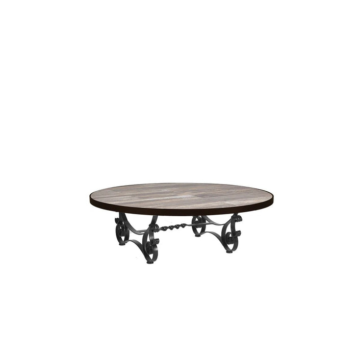 OW Lee San Cristobal Coffee Table with 42" round porcelain tile top