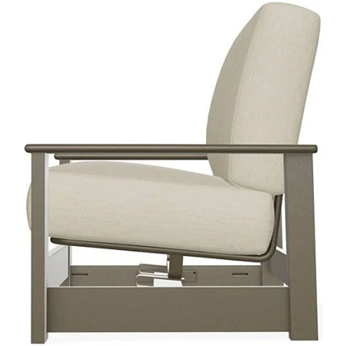 Telescope Casual Leeward Cushion Deep Seat Stationary Arm Chair w/ Polymer Arms