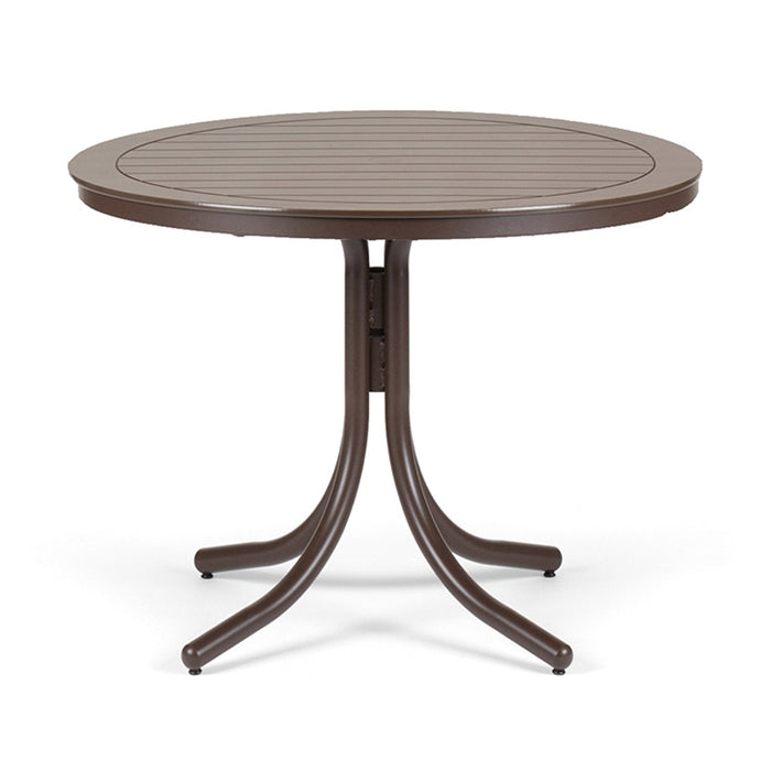 Telescope Casual Slat Balcony Height Table With 42" Round Table Top