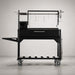 Tagwood BBQ03SI Santa Maria wood-fire grill in black cold-rolled steel, side view