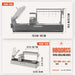 BBQ08SS dimensions: 75.5 in wide, 34.5 in high; up to 1,600 sq in of cooking area