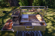 Steaks and chicken on the deep grate of a Tagwood BBQ23SS