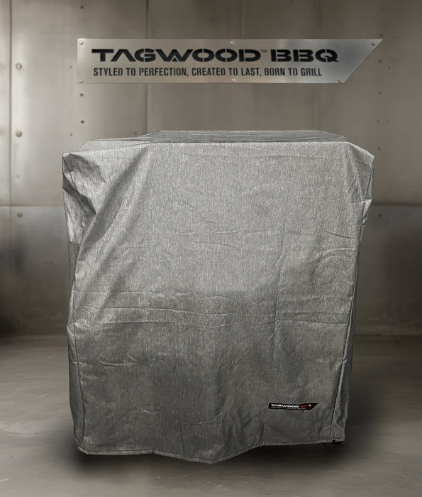 Tagwood COVE03 PRO cover on a BBQ03 grill