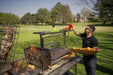 Cooking on a Tagwood grill with the roof grill in place