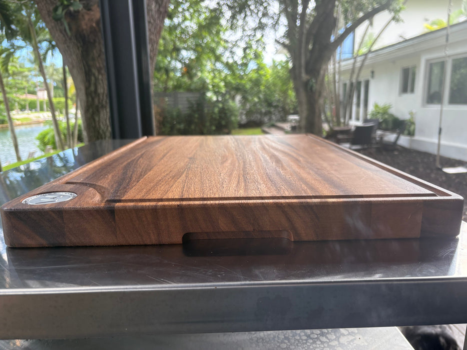 Tagwood walnut board outdoors