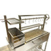 Warming rack mounted above the grate on a Tagwood grill