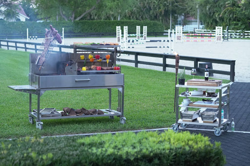 Tagwood working table beside a Tagwood grill