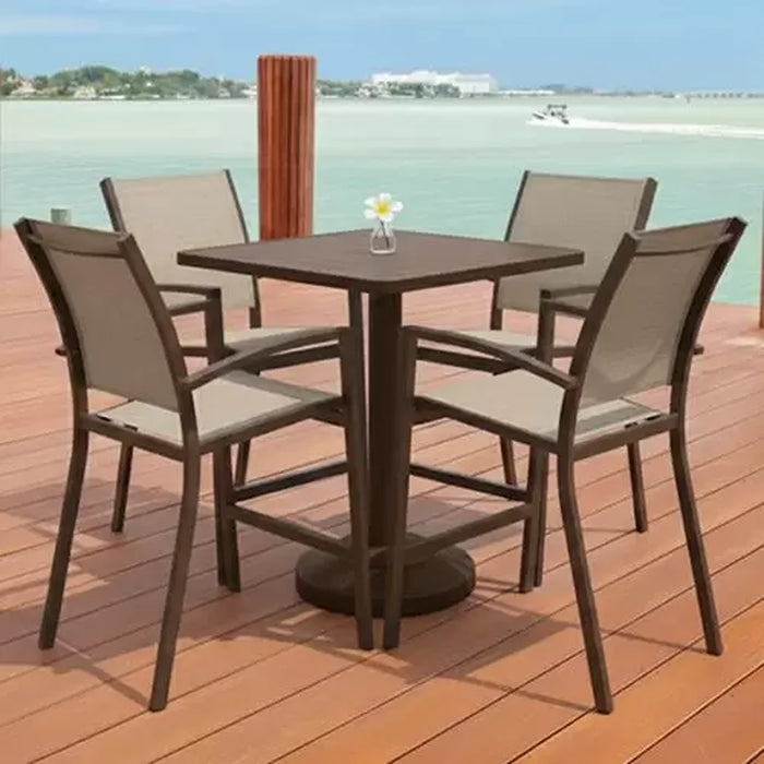 Telescope Casual Cascade Dining Height 80-Pound Pedestal Table With 36" Square Table Top