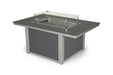 Telescope Casual 16" x 28" rectangular glass surround on a fire table