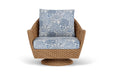 Lloyd Flanders Tobago Swivel Rocker Lounge Chair in Utopia Coastal fabric