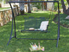 Woodard Briarwood Swing on the optional swing stand