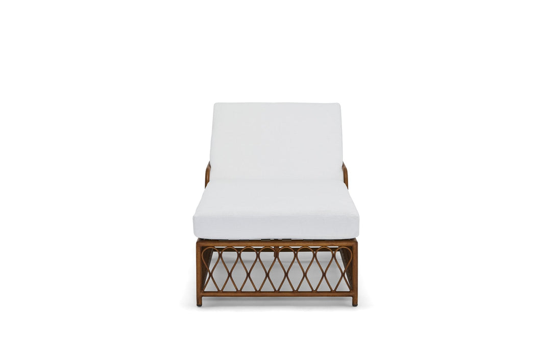 Woodard Cane Chaise Lounge, front view