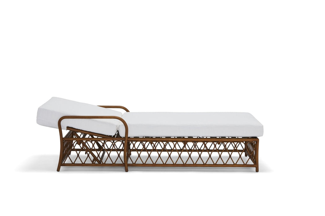 Woodard Cane Chaise Lounge, profile view
