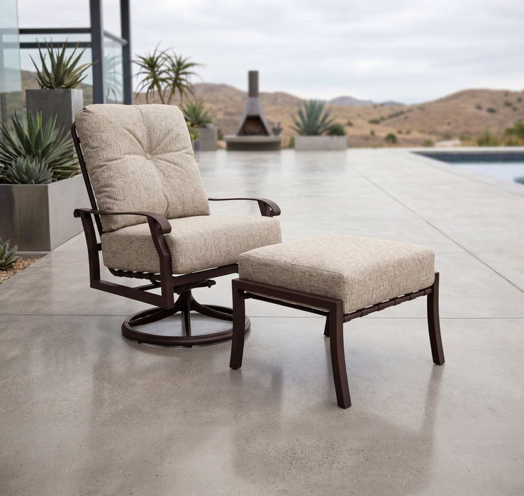 Woodard Cortland swivel rocking lounge chairs