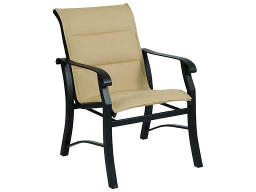 Woodard Cortland Padded Sling Dining Arm Chair