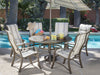 Woodard Cortland Padded Sling High-Back Dining Arm Chair