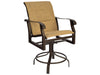 Woodard Cortland Padded Sling Swivel Counter Stool