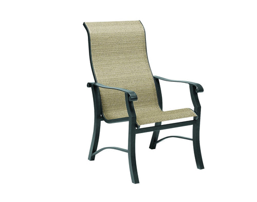 Woodard Cortland Sling High-Back Dining Arm Chair