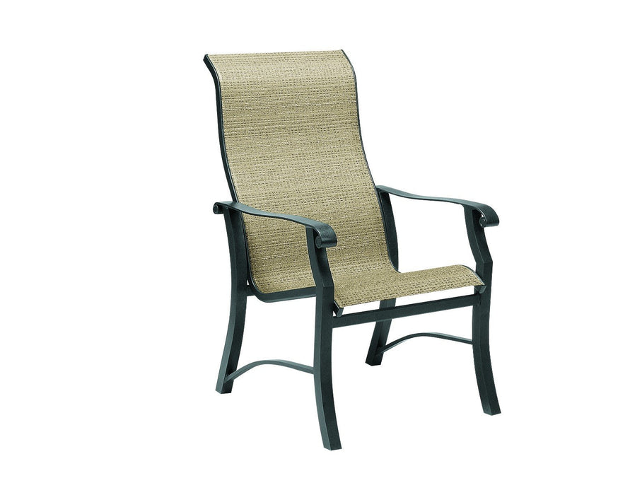 Woodard Cortland Sling High-Back Dining Arm Chair