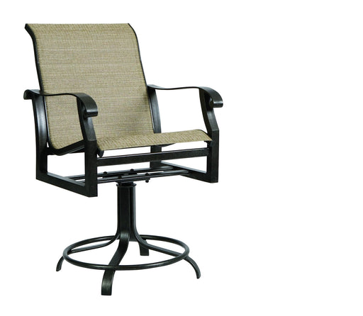Woodard Cortland Sling Swivel Counter Stool