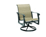 Woodard Cortland Sling Swivel Rocking Dining Arm Chair