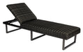 Woodard Harper Adjustable Chaise Lounge in Charcoal Gray weave