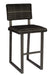 Woodard Harper Bar Stool in Charcoal Gray weave