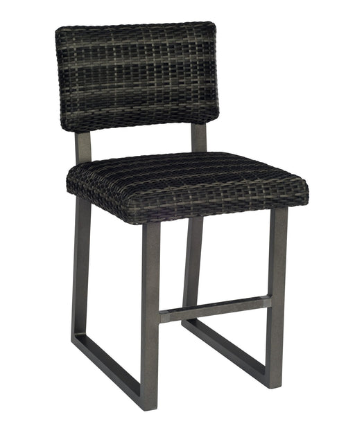 Woodard Harper Counter Stool in Charcoal Gray weave