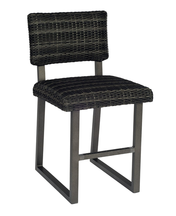 Woodard Harper Counter Stool in Charcoal Gray weave