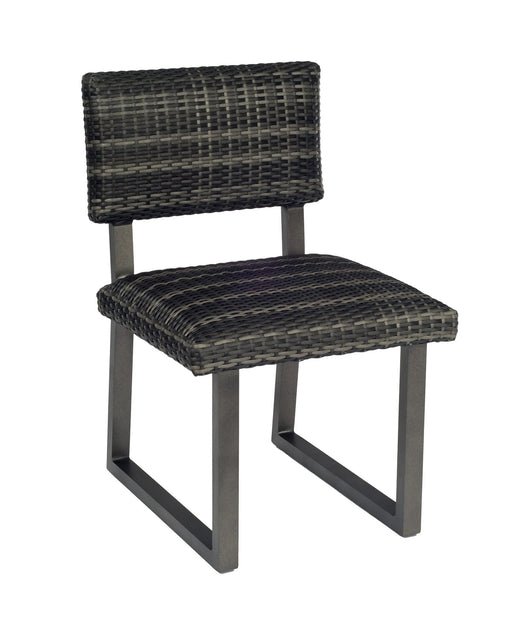 Woodard Harper Dining Side Chair in Charcoal Gray weave