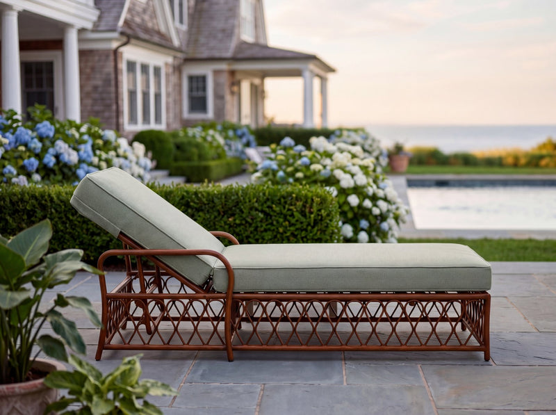 Woodard Cane outdoor furniture in a real setting