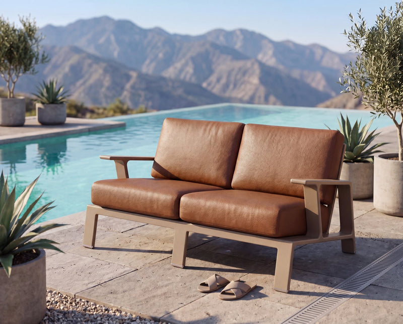 Woodard Elevation outdoor furniture in a real setting